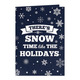 Snow Time Vertical Folded Shimmer Holiday Cards Image 1 of 10